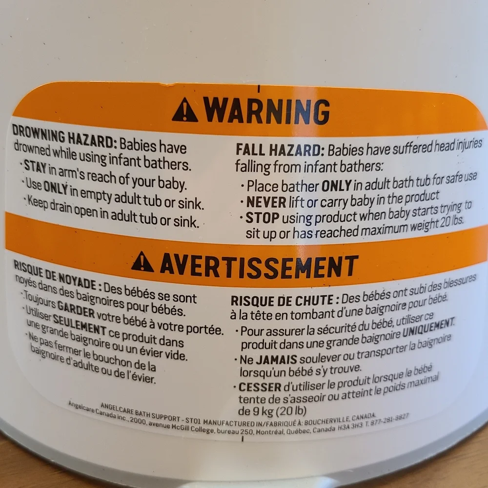 Angelcare White Baby Bath Support - Picture 3 of 4